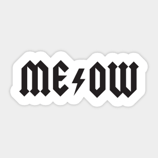 Meow - ACDC (dark) Sticker